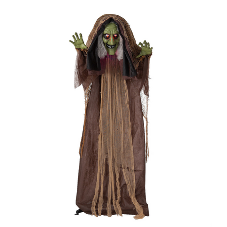 Light-Up Standing Hunchback Witch Halloween Decoration 43 1/4 x 57