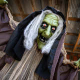 Light-Up Standing Hunchback Witch Halloween Decoration 43 1/4 x 57