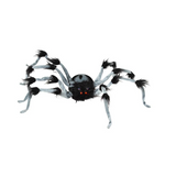 Gray and Black Hairy Walking Spider Halloween Decoration 31 1/2"