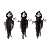 Fun Light-Up Eyes Yard Stake Grinning Reapers Set for Halloween Outdoor Decoration and Trick-or-Treating
