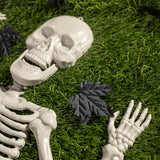 Spooky Tombstone and Skeleton Graveyard Decoration Set for Halloween Parties and Haunted Yard Displays