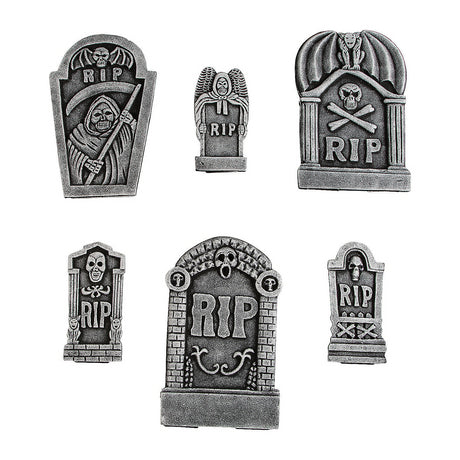 Creepy Grim Reaper Foam Tombstone Decorations for Halloween Party Lawn and Yard Scares
