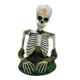 Animated Mossy Skeleton Tabletop Halloween Decoration 9 3/4" x 14 3/4"