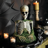 Animated Mossy Skeleton Tabletop Halloween Decoration 9 3/4" x 14 3/4"