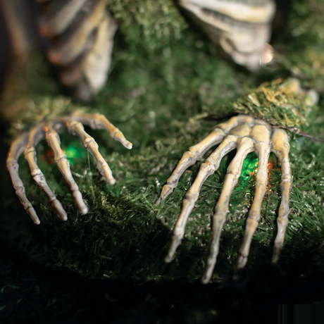 Animated Mossy Skeleton Tabletop Halloween Decoration 9 3/4" x 14 3/4"