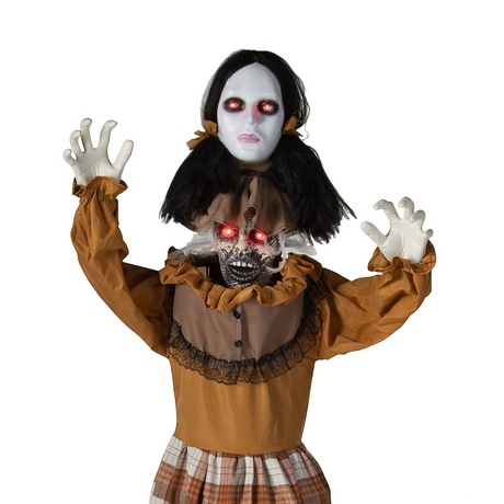 Standing Creepy Woman Plastic Pop-Up Halloween Decoration 5 Ft.