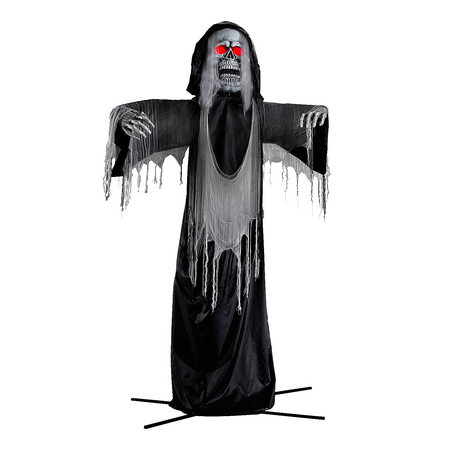 Standing Body Turning Grim Reaper Halloween Decoration 12 Ft.