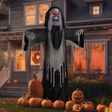 Standing Body Turning Grim Reaper Halloween Decoration 12 Ft.