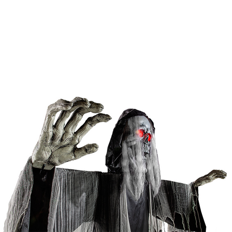 Standing Body Turning Grim Reaper Halloween Decoration 12 Ft.