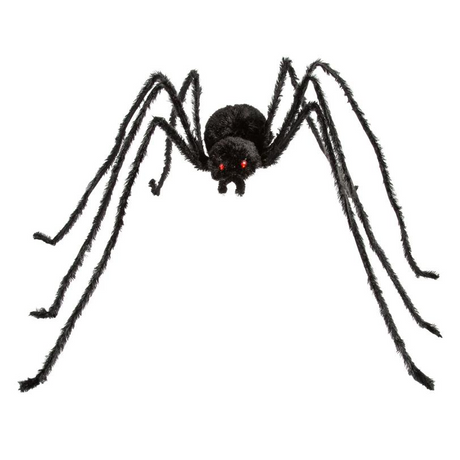 Black Spider with Light-Up Eyes Halloween Decoration 36 1/2 x 61 3/4