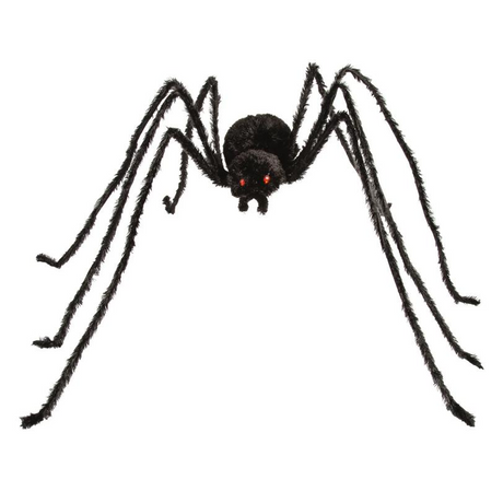 Black Spider with Light-Up Eyes Halloween Decoration 36 1/2 x 61 3/4