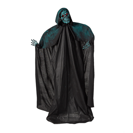 Animated Standing Skeleton of Death Plastic Statue 5 1/2 Ft.