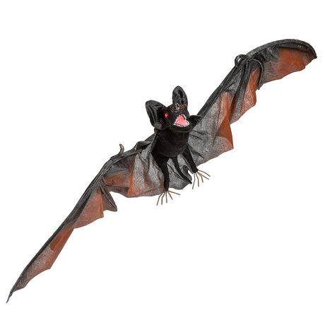 Black Foam Vampire Bat Hanging Halloween Decoration 4 Ft. x 14 3/4