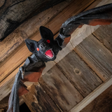 Black Foam Vampire Bat Hanging Halloween Decoration 4 Ft. x 14 3/4