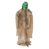 5 Ft. 5" Animated Standing Reaper with Chain Halloween Decoration