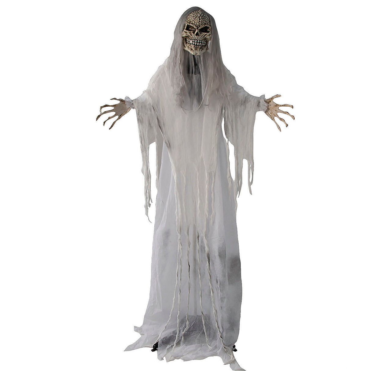 Life Sized 5 Ft 6 Sonic Gray Skeleton Reaper Decoration for Haunted Houses Halloween Parties and Scary Displays