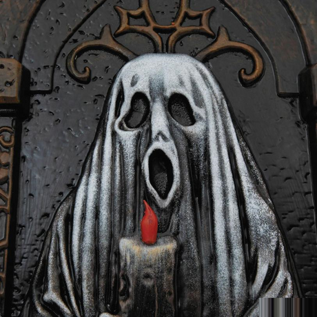 21" Tombstone with Ghost Holding a Candle Halloween Decoration