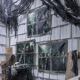 2 Ft. Zombies in the Window Door Curtain Halloween Decoration