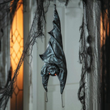 2 Ft. Animated Hanging Light-Up Upside-Down Bat Halloween Decoration