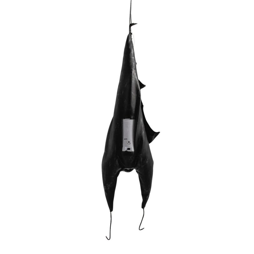 2 Ft. Animated Hanging Light-Up Upside-Down Bat Halloween Decoration