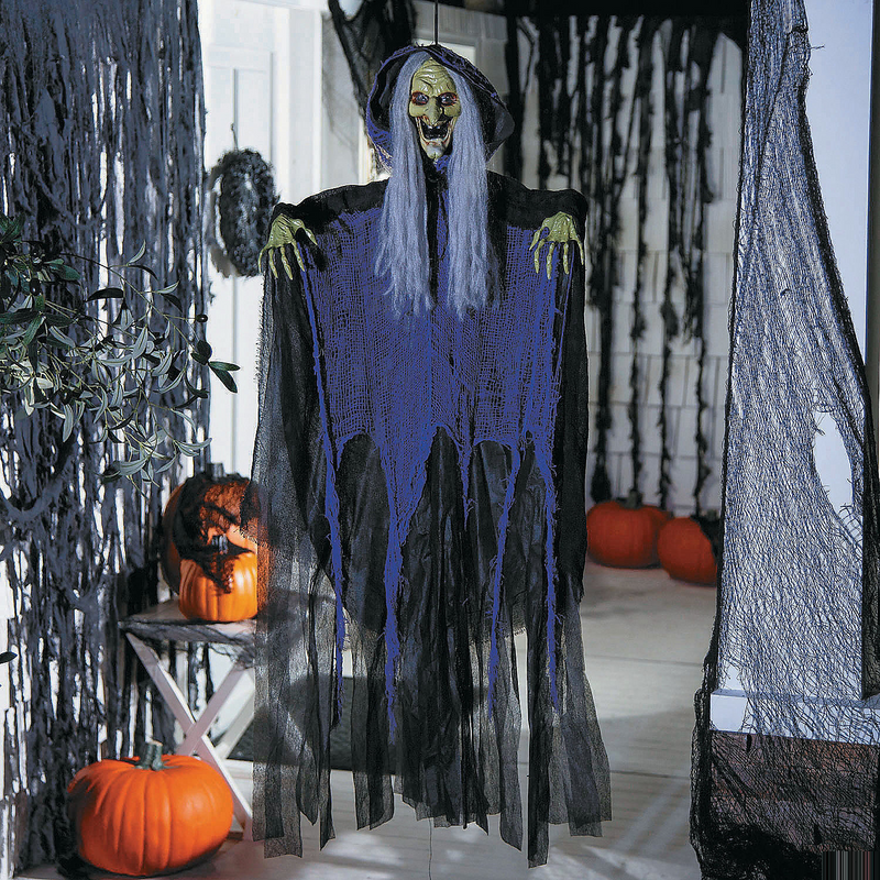 Spooky 3.5 FT Hanging Witch Decoration for Halloween Parties Yard Displays and Haunted Houses