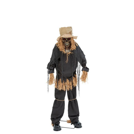 7 Ft. 6" Light-Up Lifting Skeleton Scarecrow Halloween Decoration