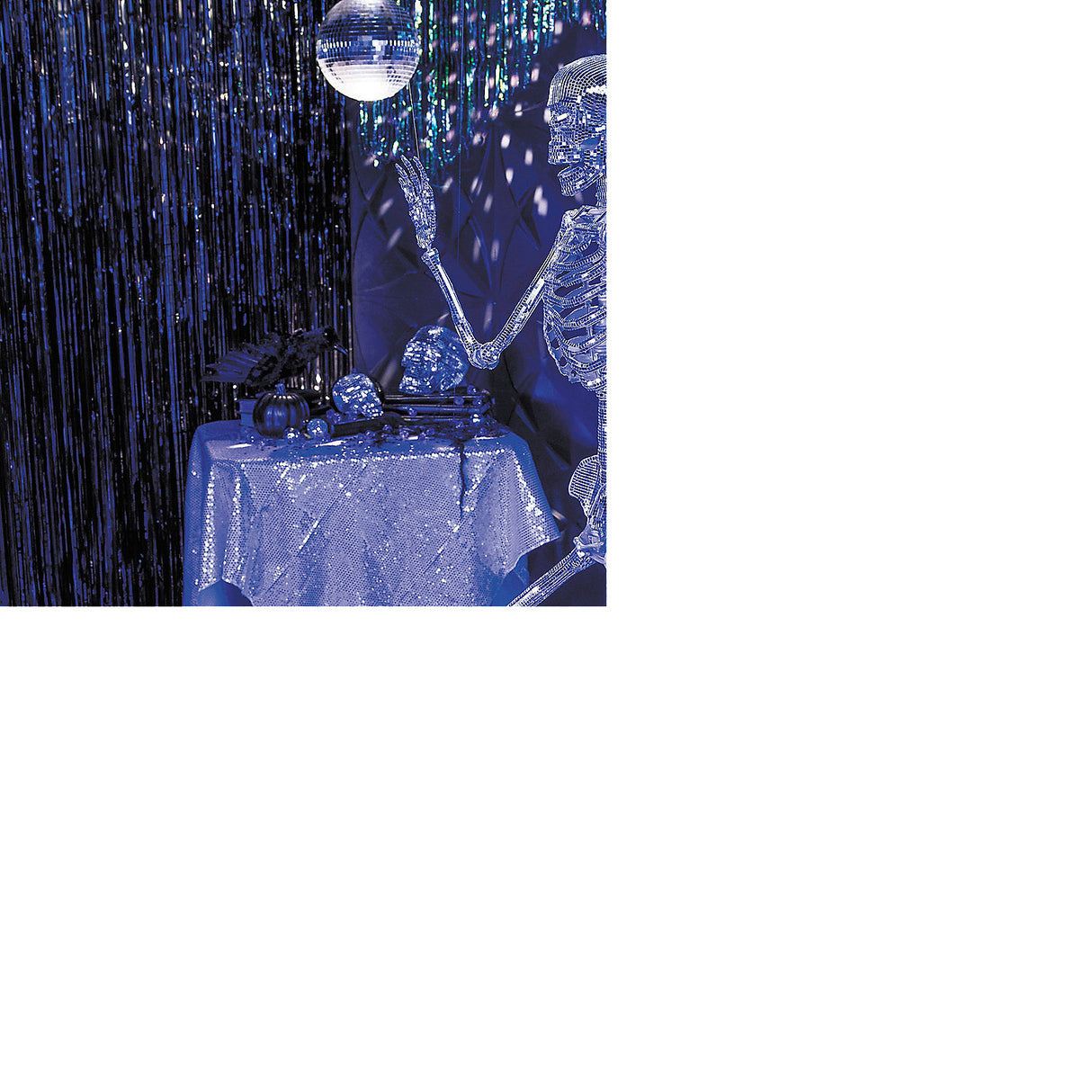 Stylish 5 Ft Posable Disco Skeleton for Halloween Decor Party Themes and Haunted House Displays