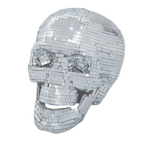 3 3/4" Mini Disco Mosaic Skull Halloween Decoration
