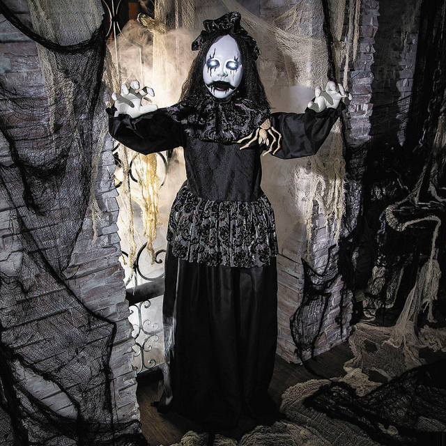 5 Ft. 2 3/4" Animated Standing Gothic Bride Halloween Decoration