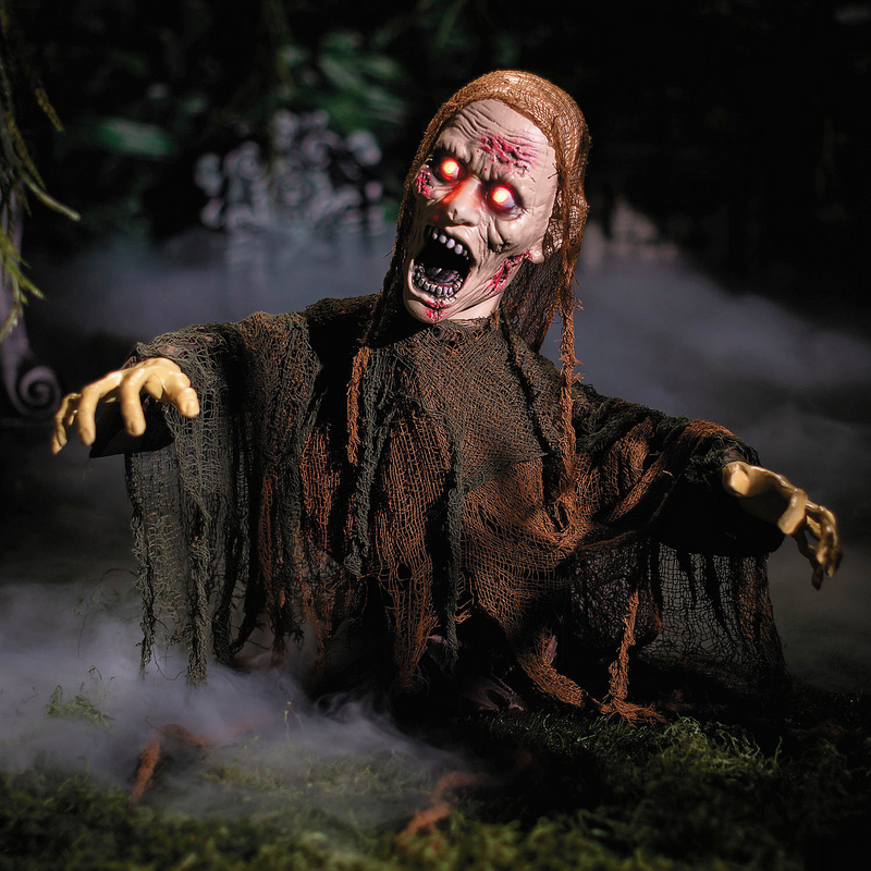 2 Ft. 3 1/2" Animated Groud Breaker Zombie Halloween Decoration