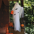 5 Ft. 10 3/4" Hanging Light-Up Ghost with Pumpkin Bag Halloween Decoration
