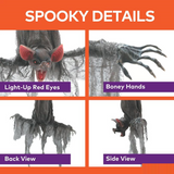 39 1/4" Animated Hanging Light-Up Upside-Down Gray Bat Halloween Decoration