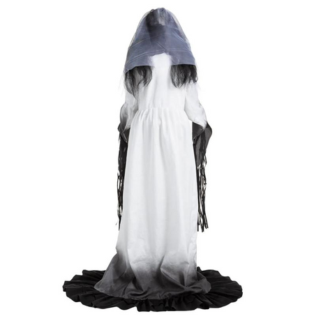 Animated Light-Up Standing Creepy Bride with Sound Halloween Decoration 5 Ft. 4\