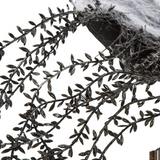 14 3/4" x 23 1/2" Black Wreath with Black Spiders & Spider Webs Halloween Decoration