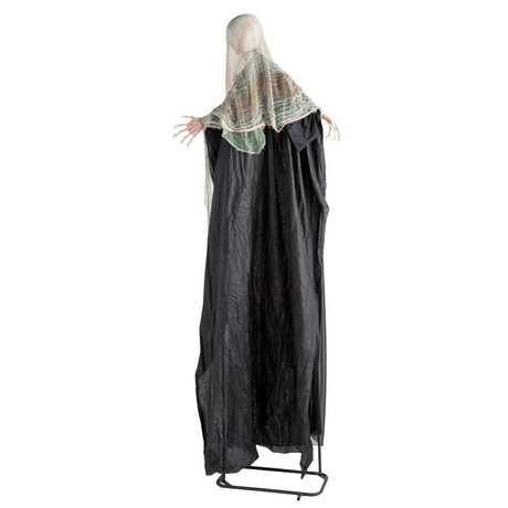 7 Ft. Animated Light-Up Standing Swaying Skeleton Reaper with Sound Halloween Decoration