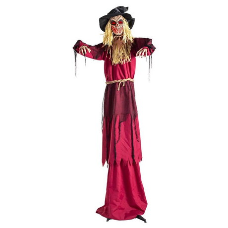 Animated Light-Up Rising Talking Scarecrow Halloween Decoration 7 Ft. 10\