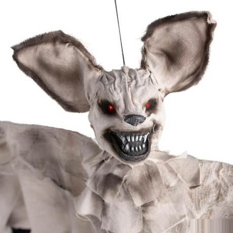 35" Animated Light-Up Hanging Bat Halloween Decoration