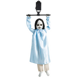 39" Animated Hanging Swinging Girl with Sound Halloween Decoration