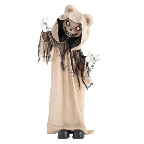 3 Ft. 3" Animated Light-Up Standing Dancing Creepy Bear Halloween Decoration