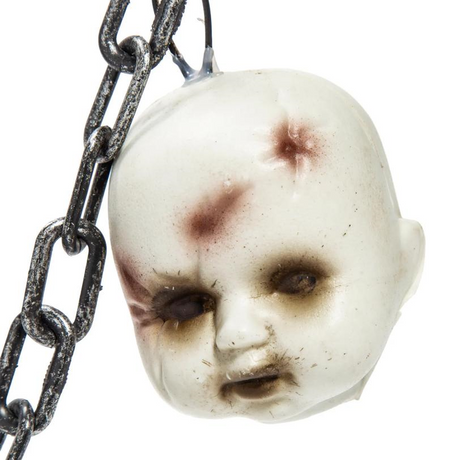5 Ft. 2" Mutilated Doll Head Garland Halloween Decoration