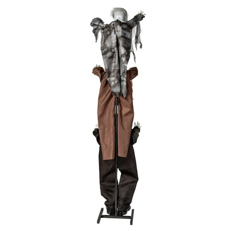 5 Ft. 8" Animated Light-Up Three Stacked Zombies with Sound Halloween Decoration