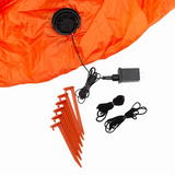 Inflatable Light-Up Stacked Jack-O'-Lanterns with Hat Halloween Outdoor Decoration - 7 ft