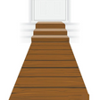 24x10 Ft. Wooden Plank Polyester Aisle Runner