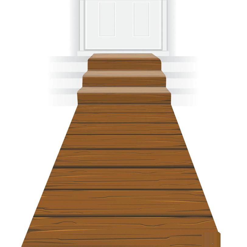 24x10 Ft. Wooden Plank Polyester Aisle Runner