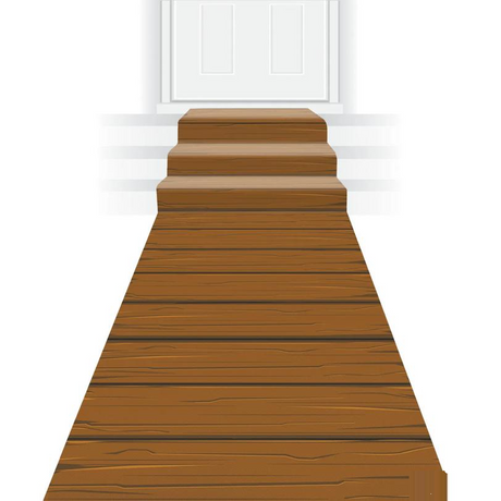 24x10 Ft. Wooden Plank Polyester Aisle Runner