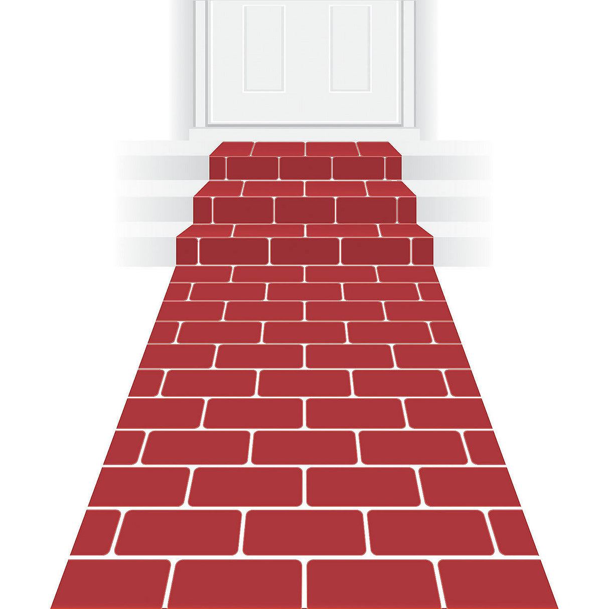 Stylish 24x10 Ft Red Brick Polyester Aisle Runner for Weddings Parties and Event Decorations