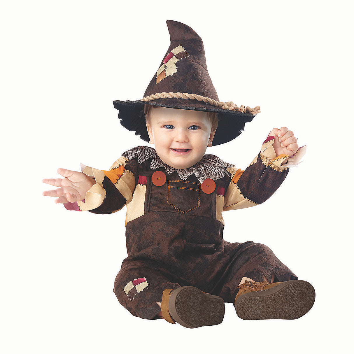Adorable Happy Harvest Scarecrow Costume for Halloween Festivals Fall Celebrations and Thanksgiving