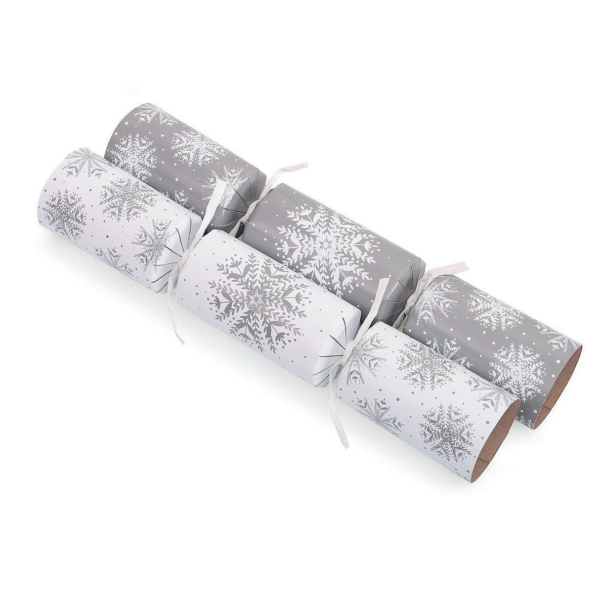 Elegant Tom Smith Silver Family Christmas Party Crackers for Holiday Gatherings and Festive Celebrations