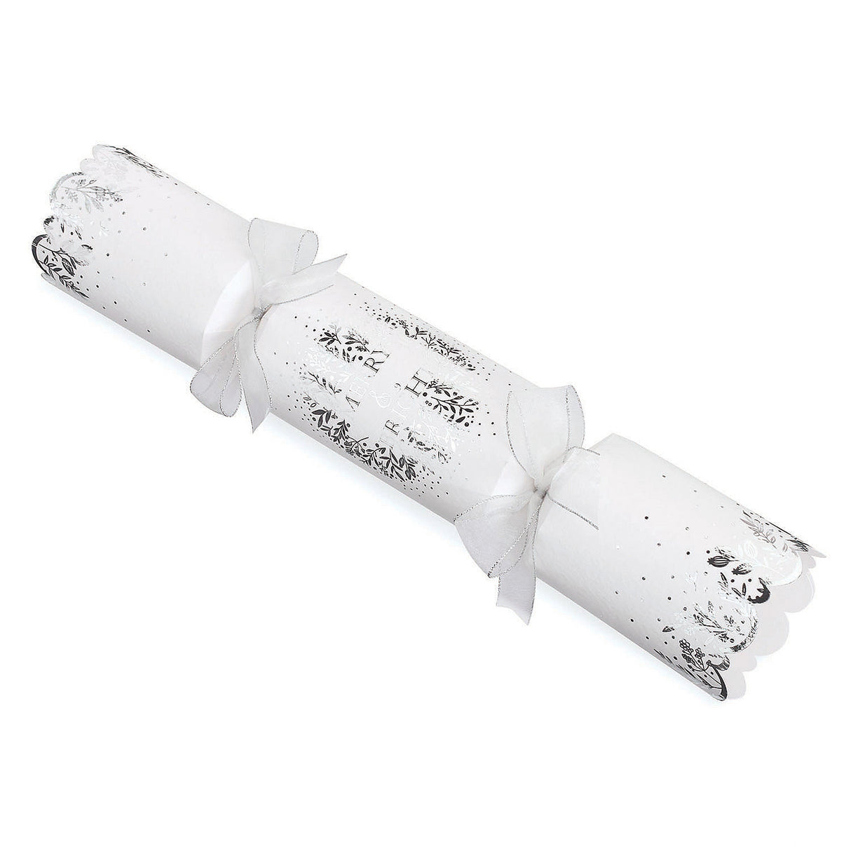 Deluxe Tom Smith Silver Christmas Party Crackers for Festive Celebrations and Holiday Gatherings