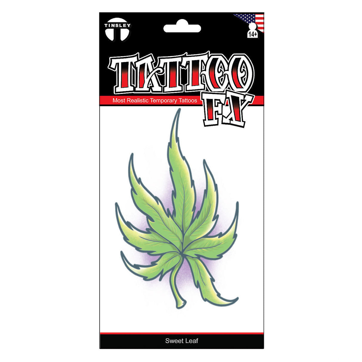 Elegant Tinsley Transfers Sweet Leaf Temporary Tattoo for Festivals Parties and Themed Events